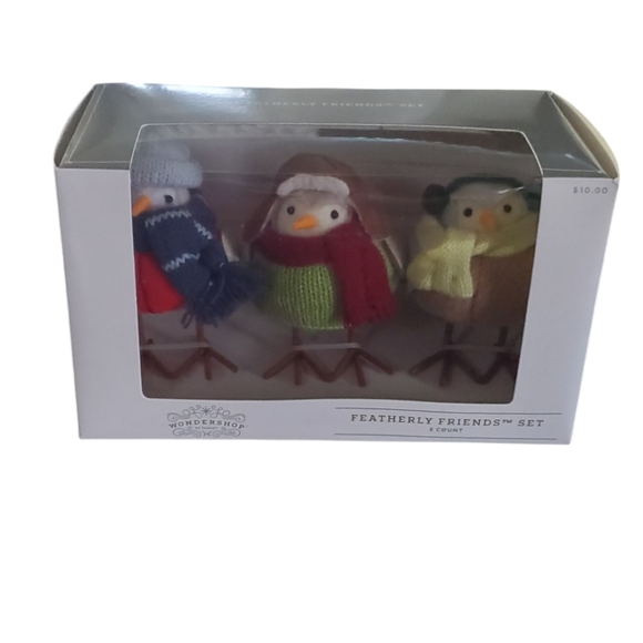 NEW 3 pc Mini  Featherly Friends Bird Set Wondershop - Picture 6 of 8